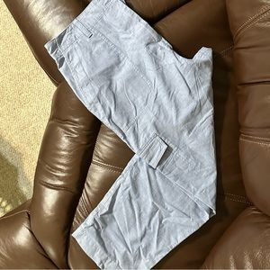 Talbots Chambray super soft cargo capri pant Size 12